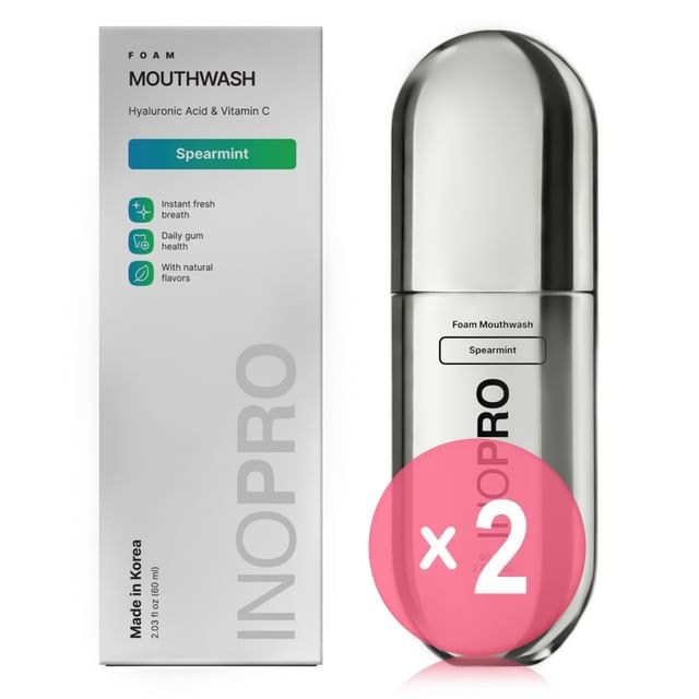 INOPRO - Foam Mouthwash Spearmint 2pcs Bundle Set