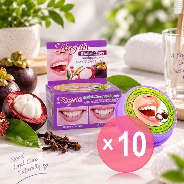 Rasyan - Herbal Clove Toothpaste with Mangosteen 10pcs Bundle Set