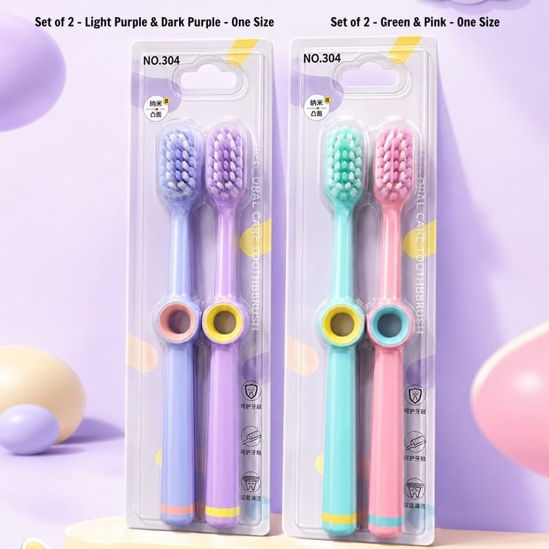 Miumi - Set Of 2: Multilevel Soft Bristled Toothbrush