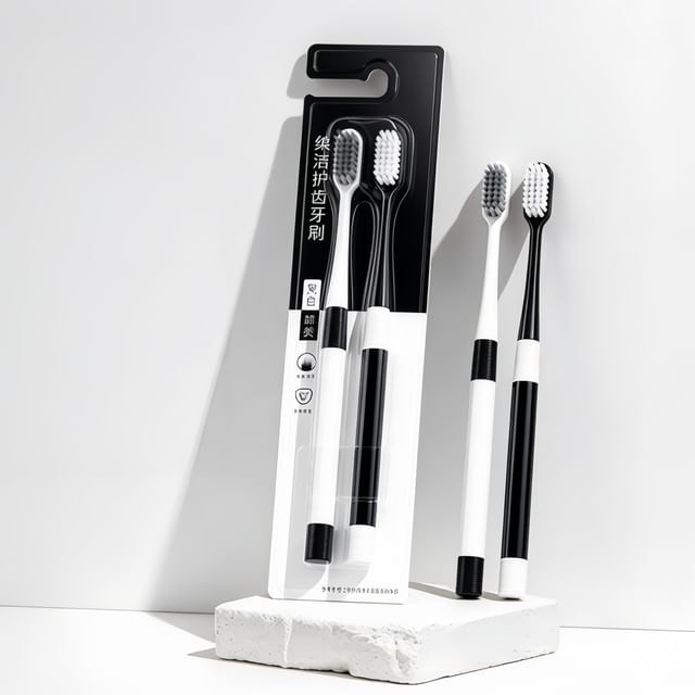 Miumi - Set Of 2: Compact Head Soft Bristled Toothbrush